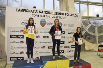 Daria Lucan loc I și nou record național la 50 metri Bras și Maria Verciuc, locul III în aceeași probă