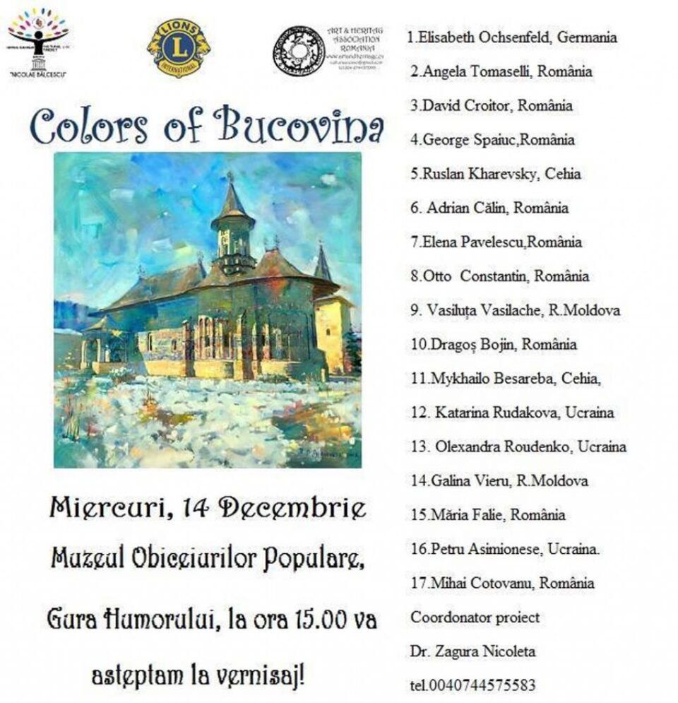 Expoziția internațională „Culorile Bucovinei”, la Gura Humorului