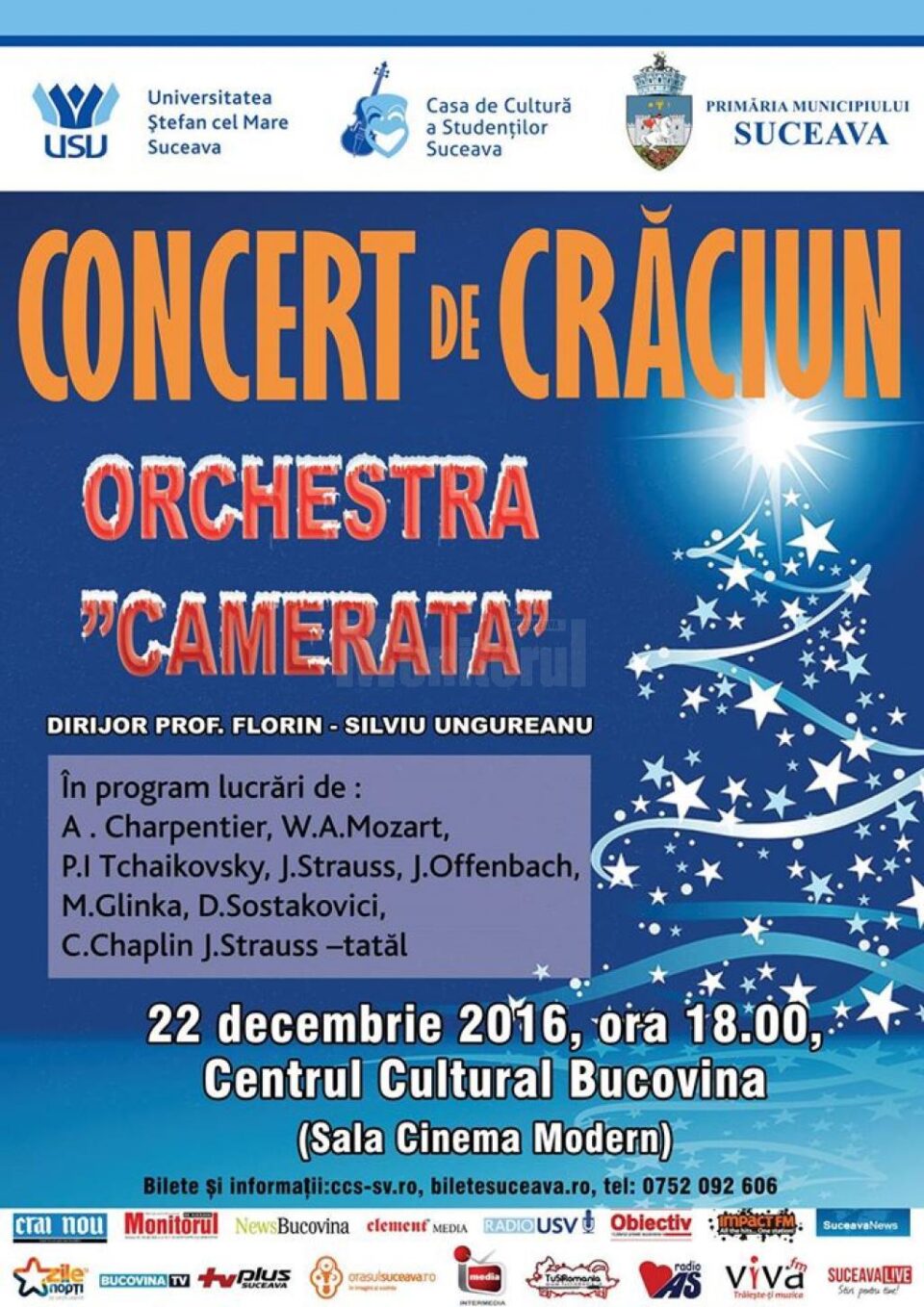 Orchestra Colegiului de Artă „Ciprian Porumbescu” concertează pe scena Cinematografului Modern
