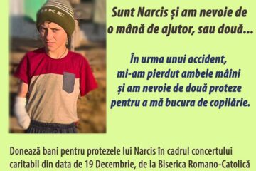 Spectacol caritabil pentru un copil din satul Probota, astăzi, la Biserica Romano-Catolică „Sf. Ioan Nepomuk” Suceava