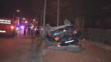 BMW-ul implicat în accident