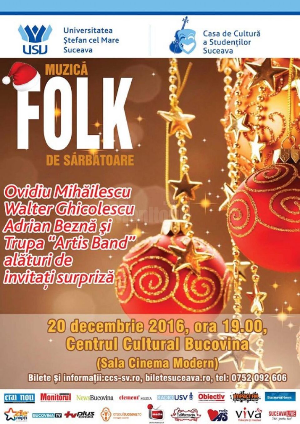 Spectacol de folk, astăzi, pe scena suceveană