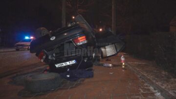BMW-ul implicat în accident