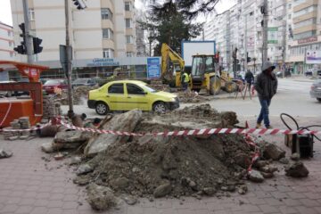 Avarie la reteaua de termoficare din George Enescu
