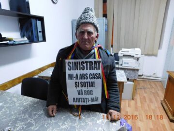 Cerșetorul din Bacău, fals sinistrat