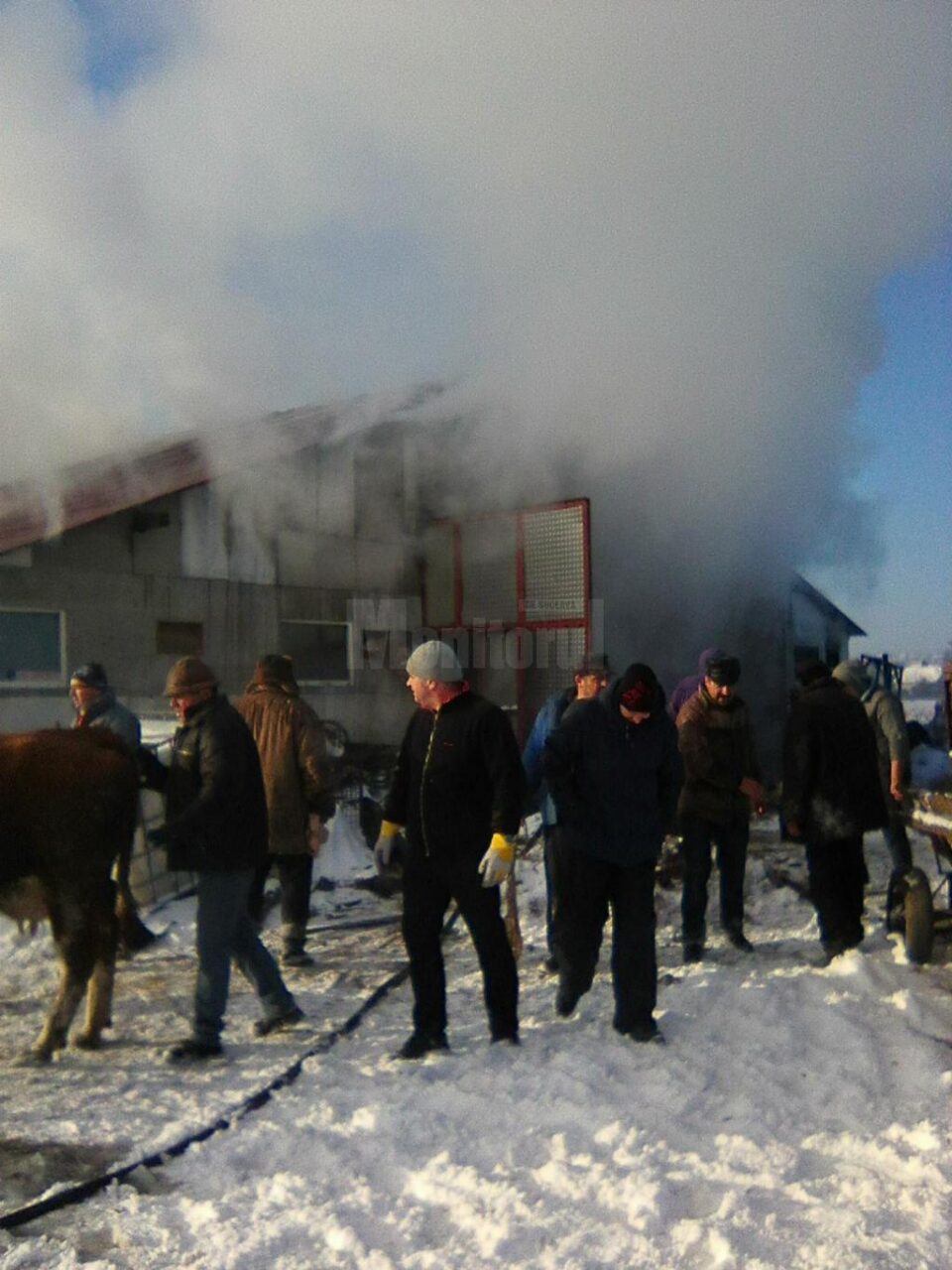 Ferma afectată de incendiu