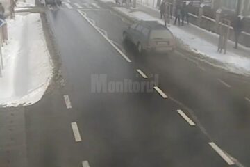 Tamponare în lanț, la o trecere de pietoni din Dumbrăveni
