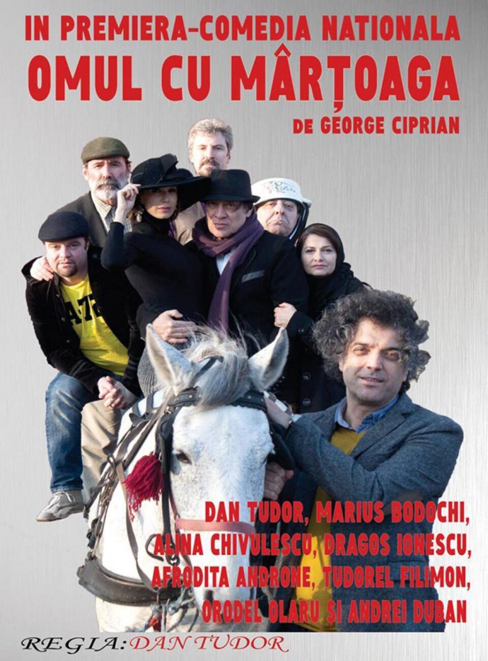Spectacolul de teatru „Omul cu mârțoaga” s-a amânat pentru 13 martie