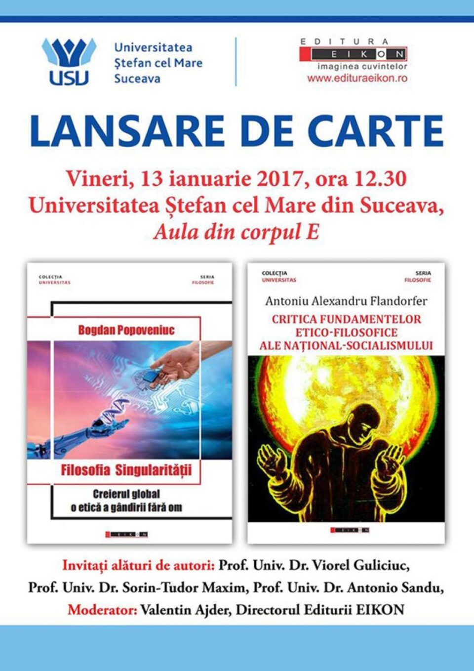 Lansare de carte, la Universitatea „Ștefan cel Mare” Suceava
