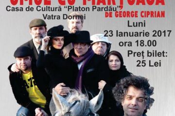 „Omul cu mârțoaga”, spectacol susținut de actorii Teatrului Național București pe scena Casei de Cultură „Platon Pardău”