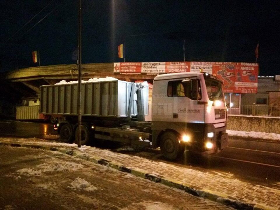 Ridicarea zăpezii din oraș, operațiune scumpă