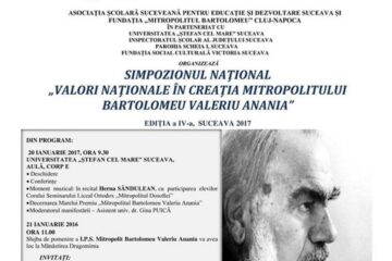 Simpozionul „Valori naționale în creația Mitropolitului Bartolomeu Valeriu Anania”, ediția a IV-a