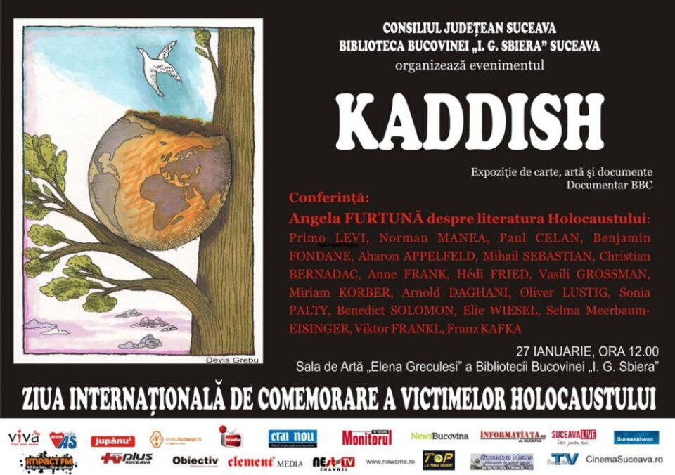 „Kaddish”, de Ziua Internațională de Comemorare a Victimelor Holocaustului, la Biblioteca Bucovinei „Kaddish”, de Ziua Internațională de Comemorare a Victimelor Holocaustului, la Biblioteca Bucovinei