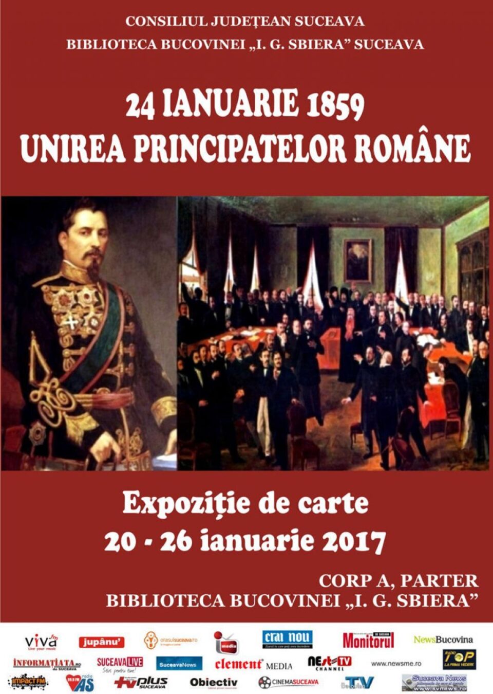 Expoziție de carte "24 ianuarie 1859 - Unirea Principatelor Române"