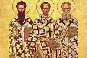 Sfinții Trei Ierarhi: Vasile cel Mare, Grigorie Teologul și Ioan Gură de Aur