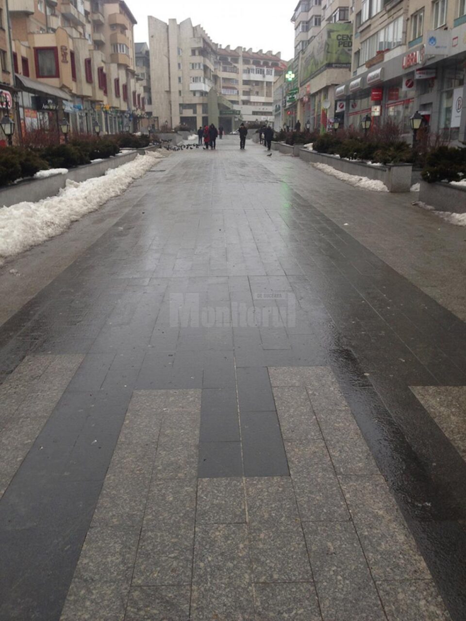 Poleiul de pe esplanadă, trotuare și aleile din Parcul Central din municipiul Suceava au dus ieri la Urgențe 10 suceveni