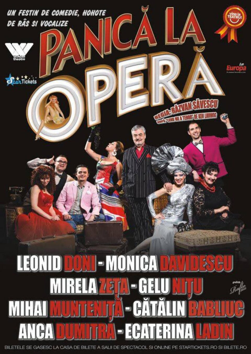 Piesa de teatru „Panică la Operă”, la începutul lunii martie, pe scena Casei de Cultură a Sindicatelor Piesa de teatru „Panică la Operă”, la începutul lunii martie, pe scena Casei de Cultură a Sindicatelor