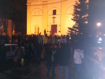 Debutul protestului de vineri