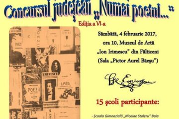 Concursul județean cultural-artistic de cunoștințe literare și creație literară și plastică „Numai poetul...”