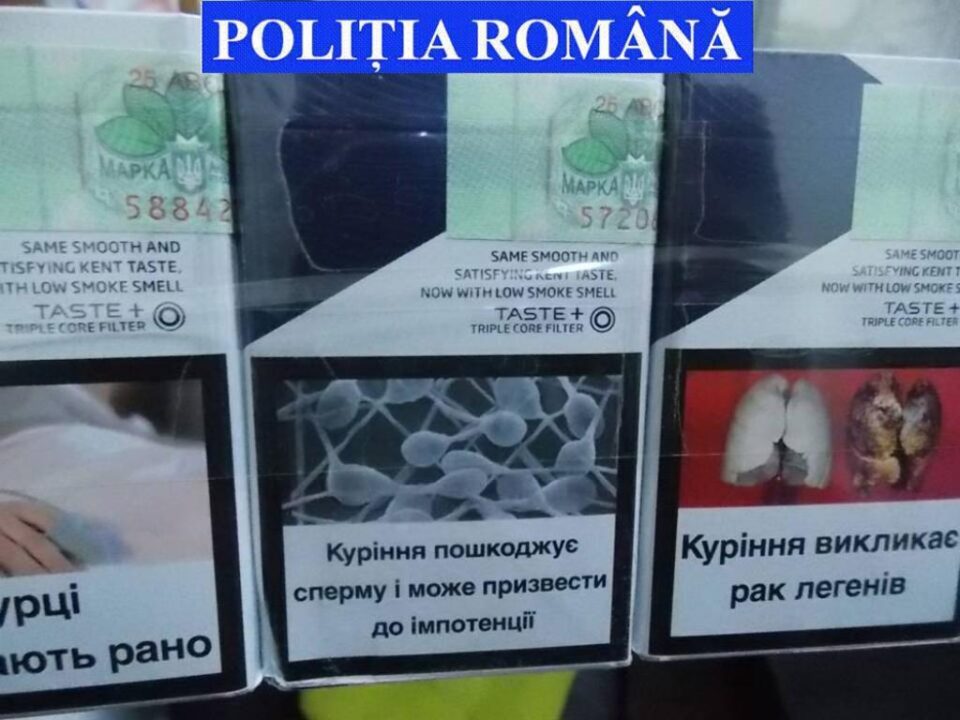 Casă în construcție, transformată în depozit de țigări de contrabandă