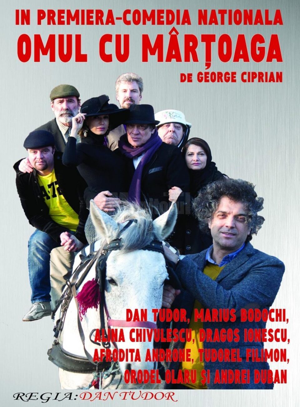 Spectacolul „Omul cu mârțoaga” a fost anulat