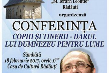 „Copiii și tinerii - darul lui Dumnezeu pentru lume”, conferință susținută de pr. prof. univ. dr. Constantin Necula