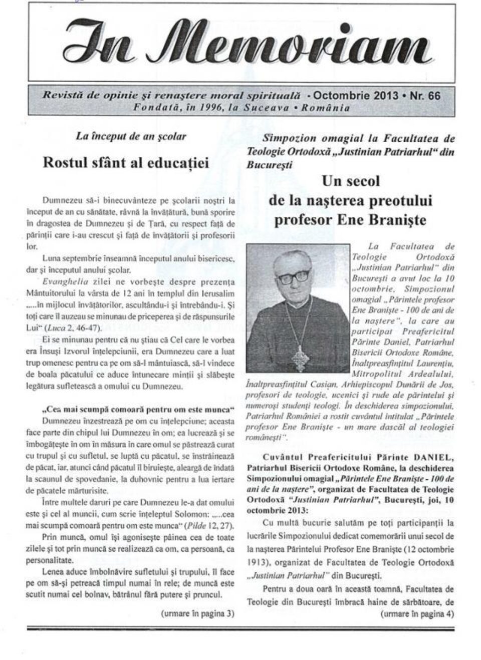 Revista „In Memoriam”