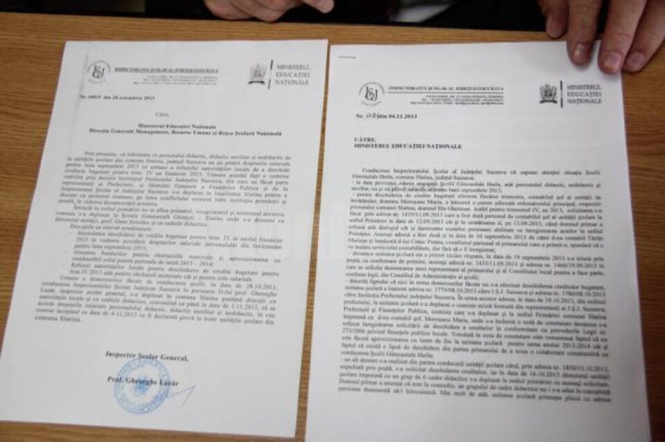 Adrese către Ministerul Educației