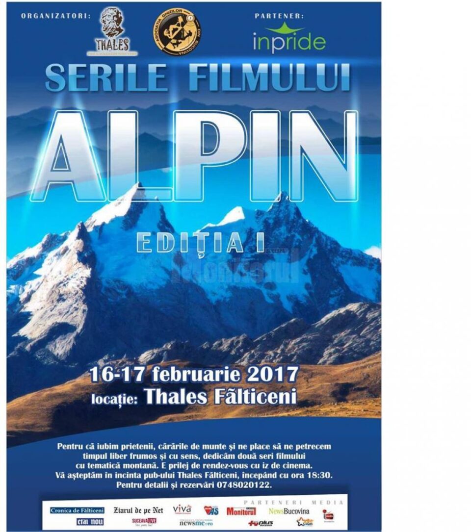 “Serile Filmului Alpin” ediția I, la Fălticeni