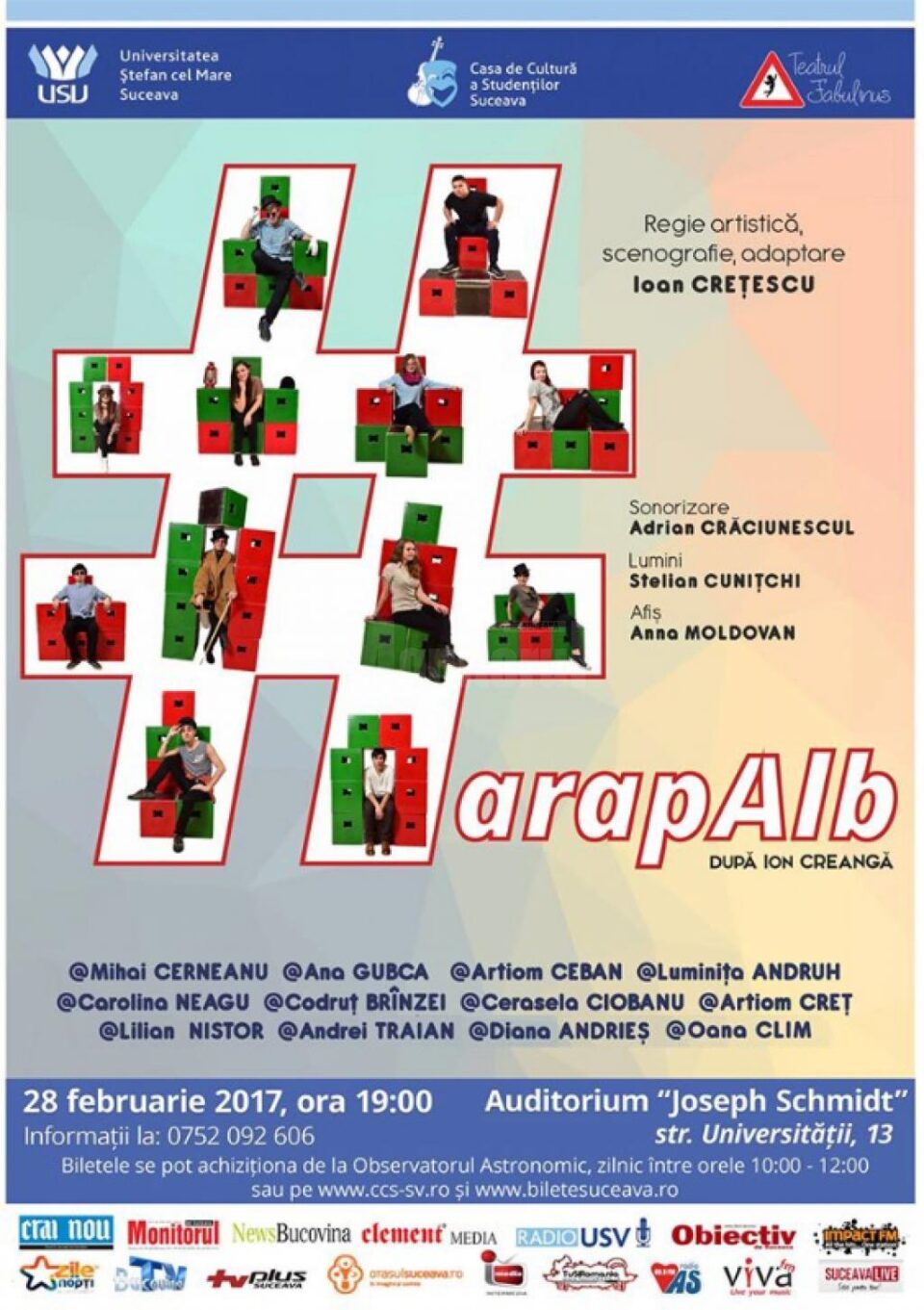 Teatrul studențesc Fabulinus revine cu piesa „Harap Alb”