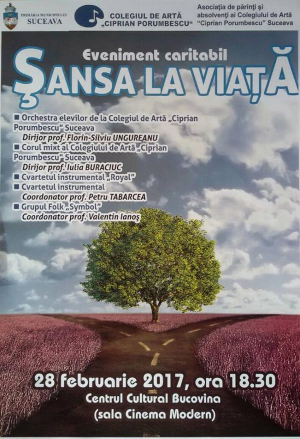 „Șansa la viață”, eveniment caritabil la Centrul Cultural Bucovina - sala Cinema Modern „Șansa la viață”, eveniment caritabil la Centrul Cultural Bucovina - sala Cinema Modern