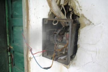 Instalație electrică improvizată