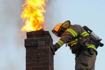 Incendiu la o benzinărie, din cauza unui coș de fum necurățat