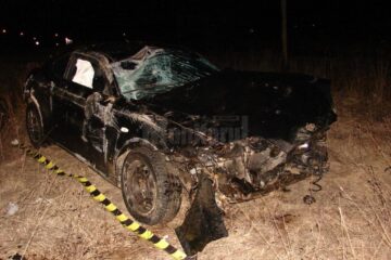 Mașina implicată în accident a suferit avarii grave