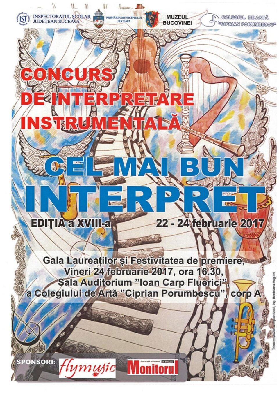 Concursul „Cel mai bun interpret”, la Colegiul de Artă „Ciprian Porumbescu”