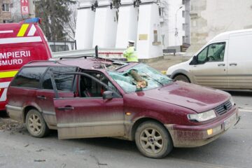 Acoperișuri smulse și copaci căzuți în stradă, în urma vijeliei de vineri dimineață