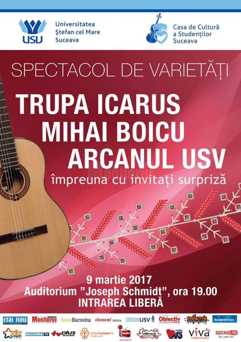 Trupa Icarus, Arcanul USV și Mihai Boicu, în concert pe scena USV