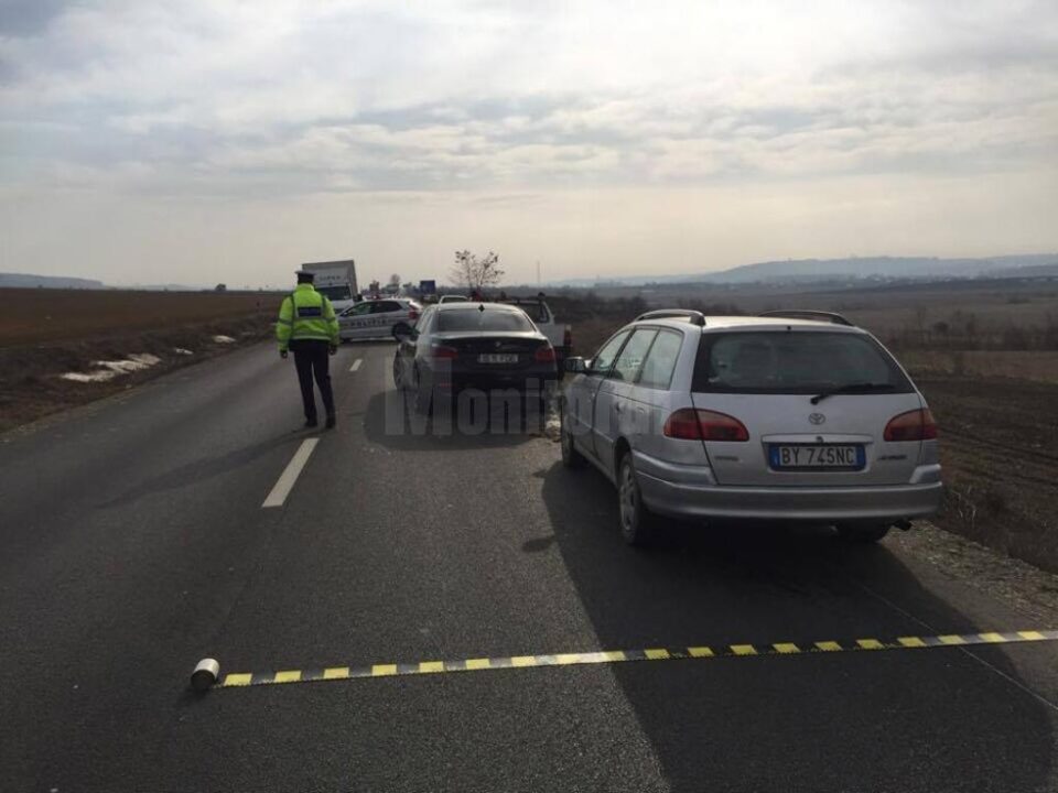 Cele trei mașini implicate în carambol