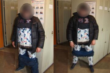 Bărbat „îmbrăcat” în țigări, depistat în PTF Siret