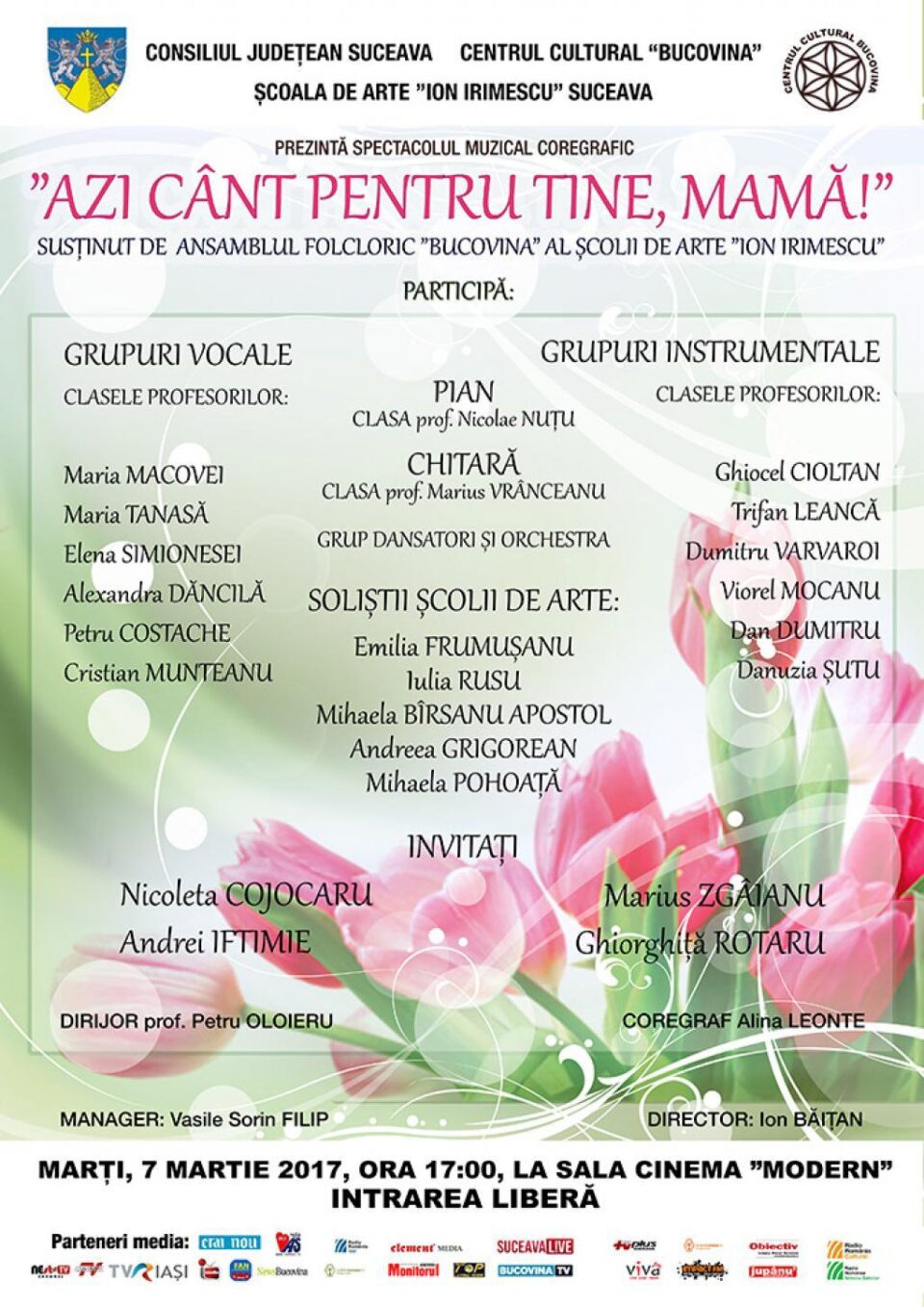 Spectacolul muzical-coregrafic „Azi cânt pentru tine, mamă!”