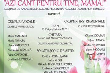 Spectacolul muzical-coregrafic „Azi cânt pentru tine, mamă!”