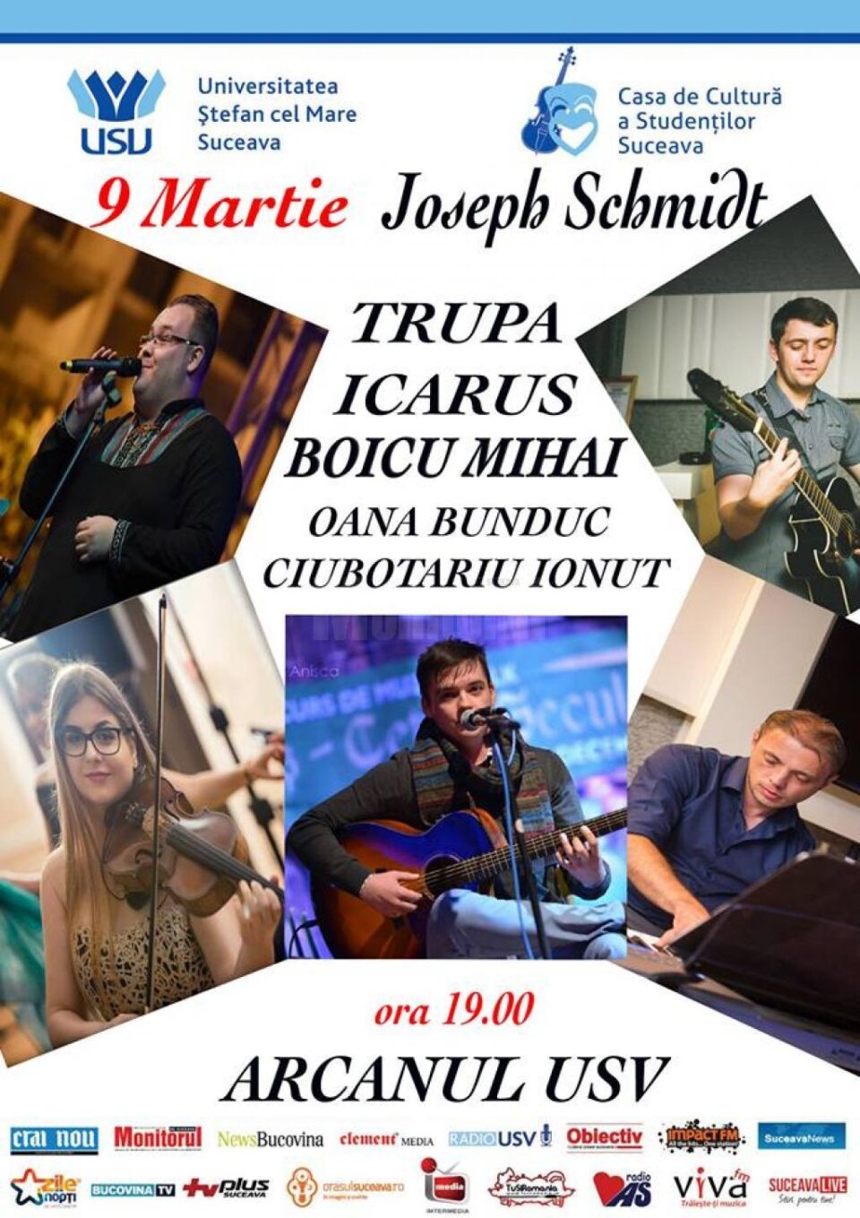 Trupa Icarus, Arcanul USV și Mihai Boicu, joi, în concert pe scena USV
