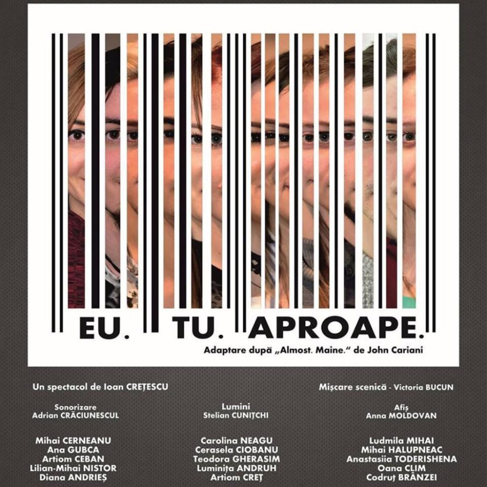 Teatrul Fabulinus (USV) joacă „Eu. Tu. Aproape.” pe 15 martie