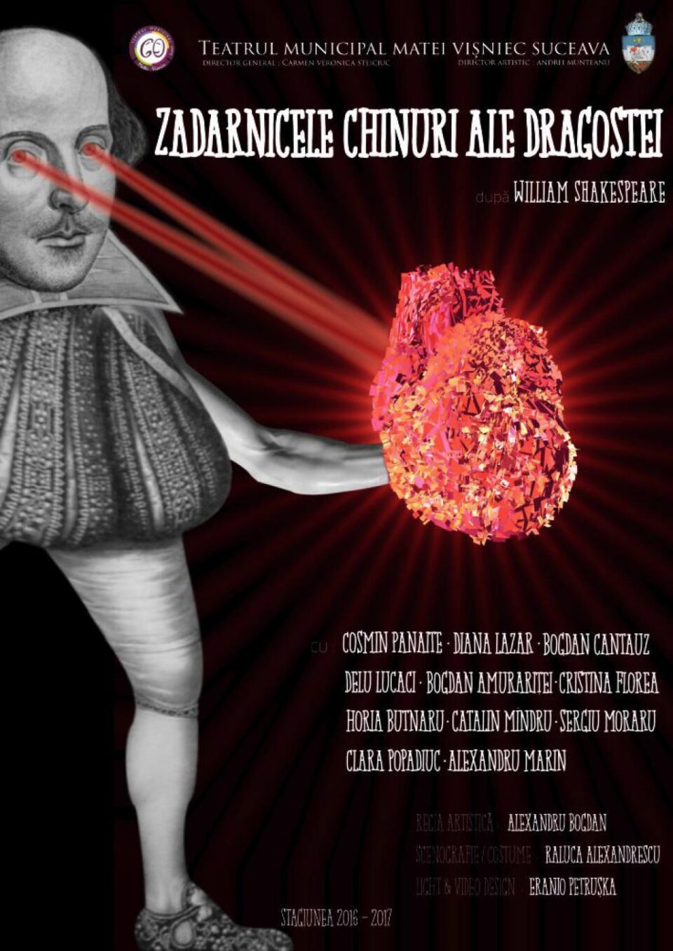 Comedie de dragoste cu 11 actori, pe scena Teatrului „Matei Vișniec” Suceava