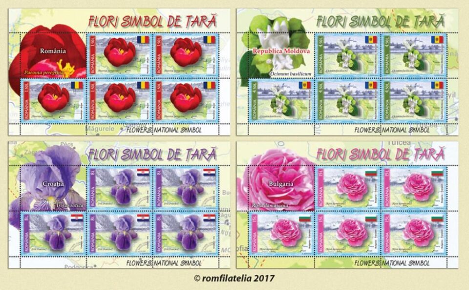 Emisiunea de mărci poștale „Flori simbol de țară”