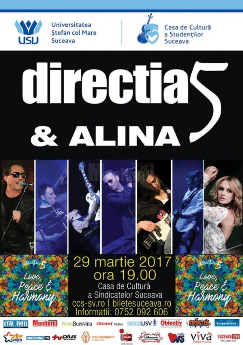 Direcția 5 concertează la Suceava Direcția 5 concertează la Suceava