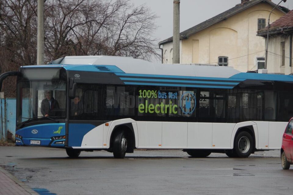 Cel mai nou model de autobuz electric, în probe la Suceava