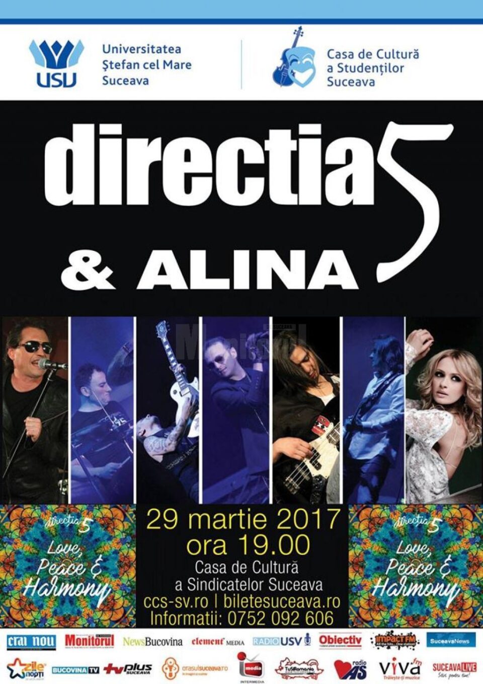 Direcția 5 concertează miercuri la Suceava