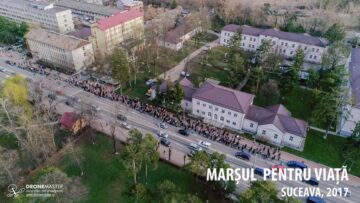 "Marșul pentru viață" - vedere aeriană
