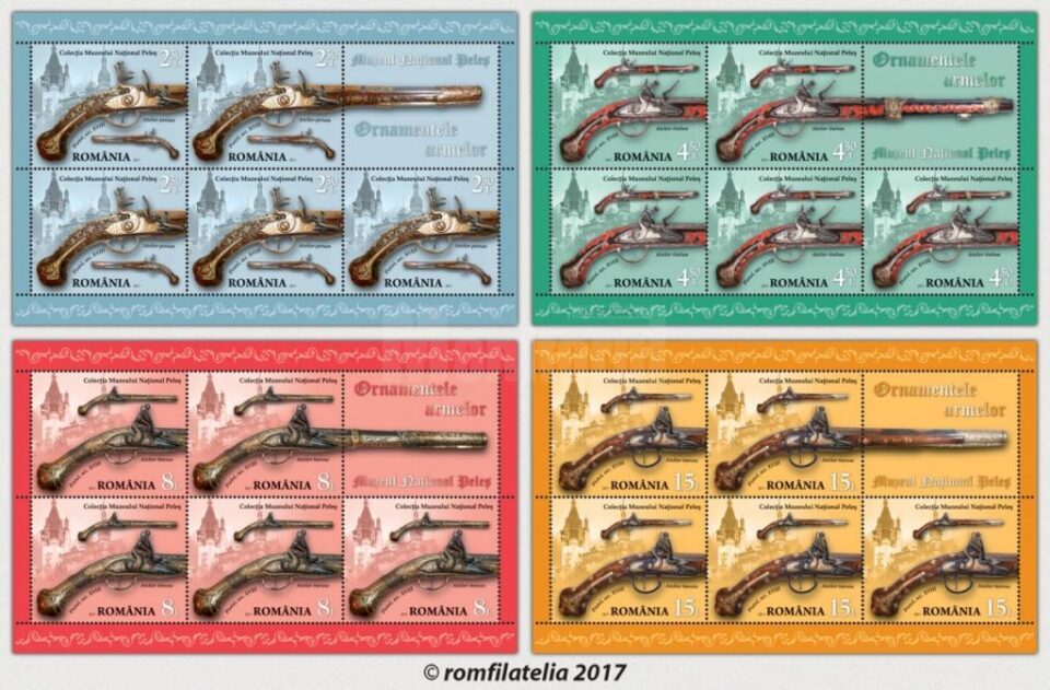 „Ornamentele armelor”, în filatelia românească